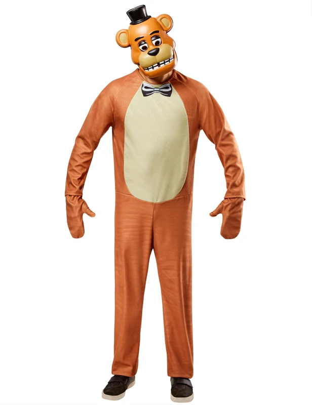 Rubies Adult Five Nights Freddy Costume Jumpsuit, Gloves, and Half-mask, Shown, Large