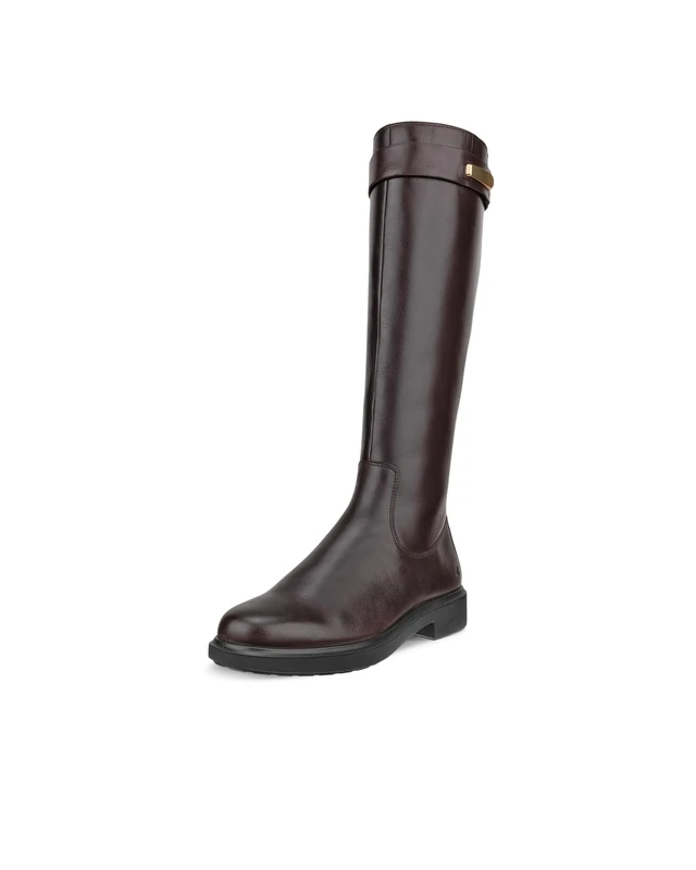 ECCO Women's Amsterdam 25 Mm Tall Knee High Boot, Coffee, 10-10.5