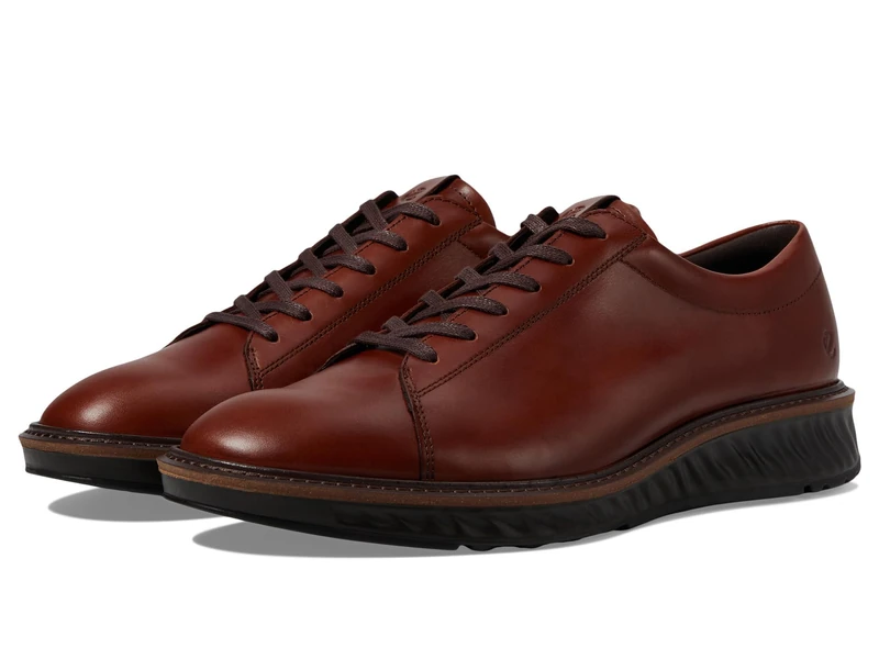 ECCO Men's St.1 Hybrid Luxury Dress Sneaker, Cognac, 12-12.5