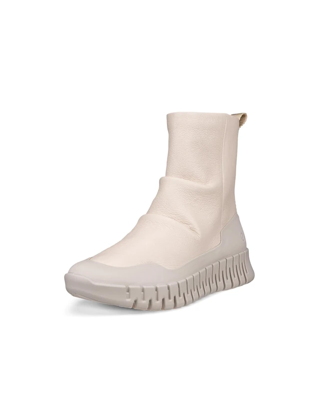 ECCO Women's Gruuv Pull on Mid Fashion Boot, Gravel/Limestone, 8-8.5
