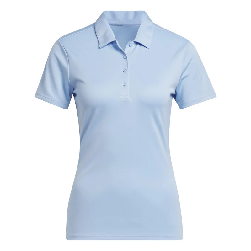 adidas Women's Women's Solid Performance Short Sleeve Polo Shirt, Clear Sky, L