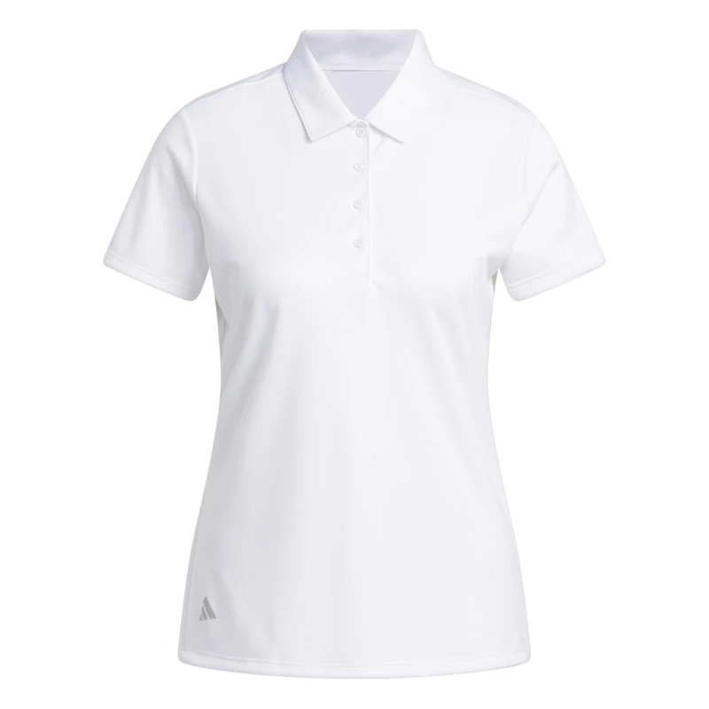 adidas Women's Women's Solid Performance Short Sleeve Polo Shirt, White, S