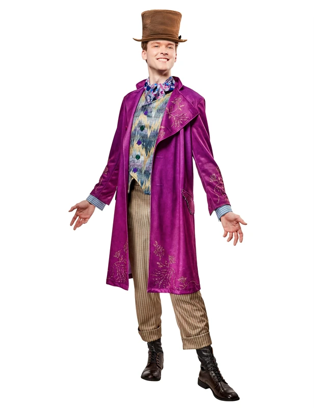 Rubie's Wonka Movie Deluxe Willy Wonka Costume for Men with Hat, X-Large