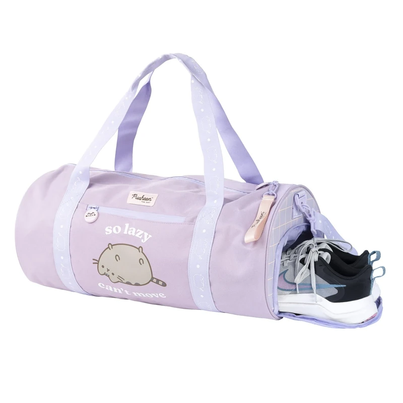 Grupo Erik Duffle Bag Pusheen - Gym Bag with Shoe Compartment | 38L - 11.8 x 19.7 x 9.8 inches - 30 x 50 x 25 cm Sports Bag, Travel, Weekend | Pusheen Gifts for Cat Lovers, Cat Gifts for Women