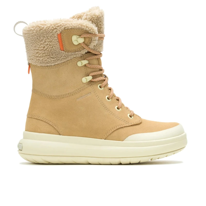 Merrell Womens Marquette Thermo Tall Zip Waterproof Snow Boots Tan 5 UK