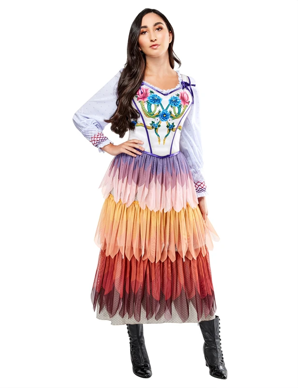 Rubies Hunger Games Ballad of Songbirds and Snakes Lucy Gray Baird Costume Dress for Adult Women, As Shown, X - Small