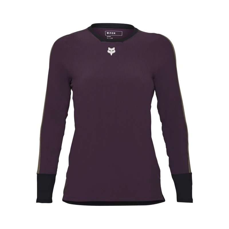 Fox Racing Women's Long Sleeve Cycling Jersey Fox Lady Defend Thermal Dark Purple S Shirt, S