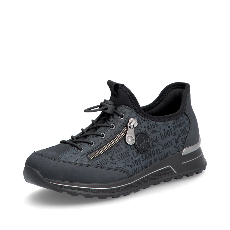 Rieker N1455 Pacific/Ocean/Black/Size 40, Blue, 6 UK