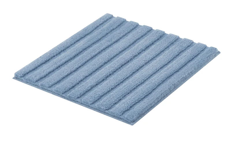 Kleine Wolke Bath Mat Corduroy Steel Blue 60 x 60 cm