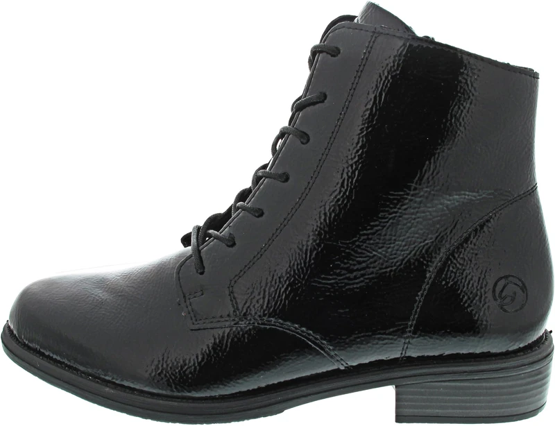 Remonte Women's Lace-Up Ankle Boots D0F73, Women's Ankle Boots, Loose Insole, Black 00, 6.5 UK
