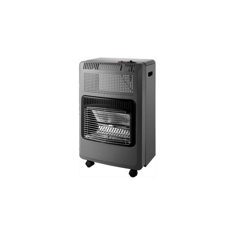 Gas Stove 3800 W Ceramic Front Tempered Black Class A 3 Levels Wheels and Handle