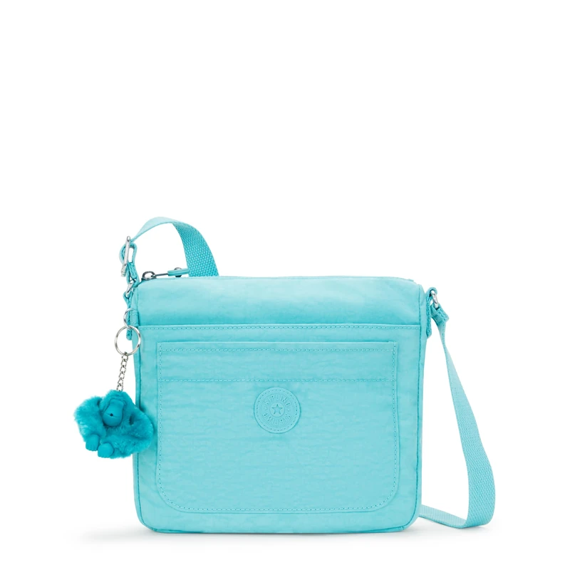 Kipling Women's Sebastian Crossbody, Super Light, Durable Messenger, Shoulder Bag, Deepest Aqua, 9''L x 8.75''H x 1''D