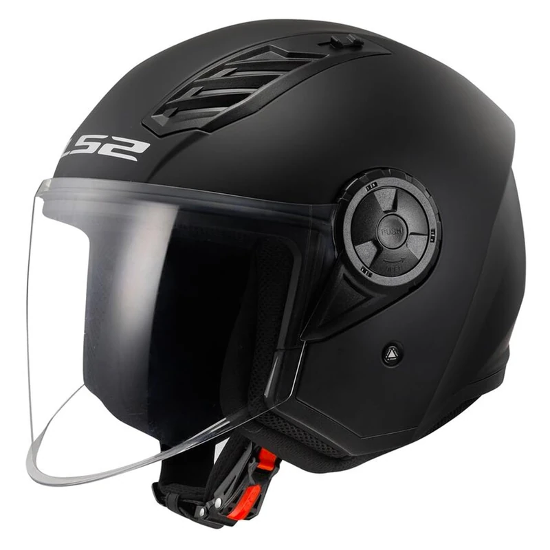 LS2, Jet AIRFLOW II Solid Matt Black Motorcycle Helmet, XL
