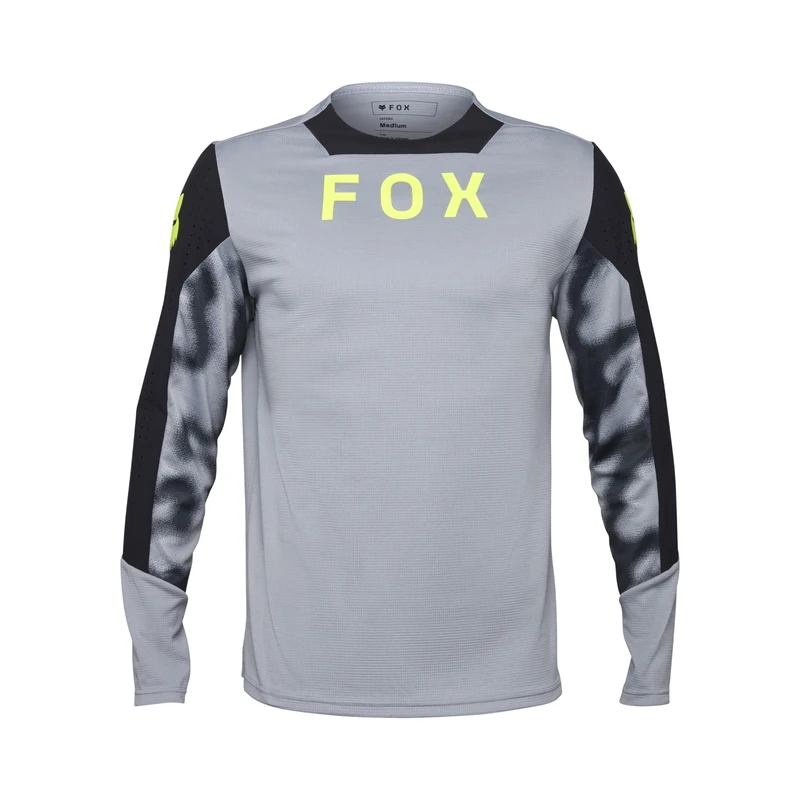 Fox Racing Unisex Adult Long Sleeve Cycling Jersey Fox Defend Taunt Steel Grey XL Shirt