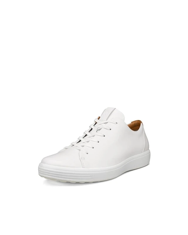 ECCO Men's Soft 7 Premier Sneaker, White, 9-9.5