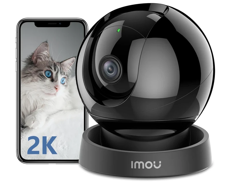 Imou 2K Indoor 360° Security Camera - Baby Monitor, AI Sound & Motion Detection, Siren Spotlight, Color Night Vision, 2-Way Audio, Privacy Mode, Works with Alexa