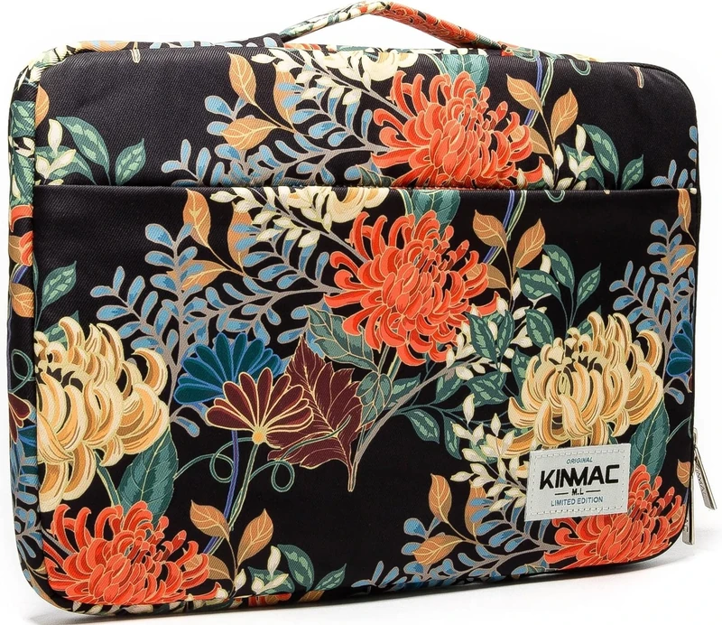 Kinmac 360° Protective Water Resistant Laptop Sleeve case Bag with Handle (Royal Chrysanthemum, 15 inch-15.6 inch)