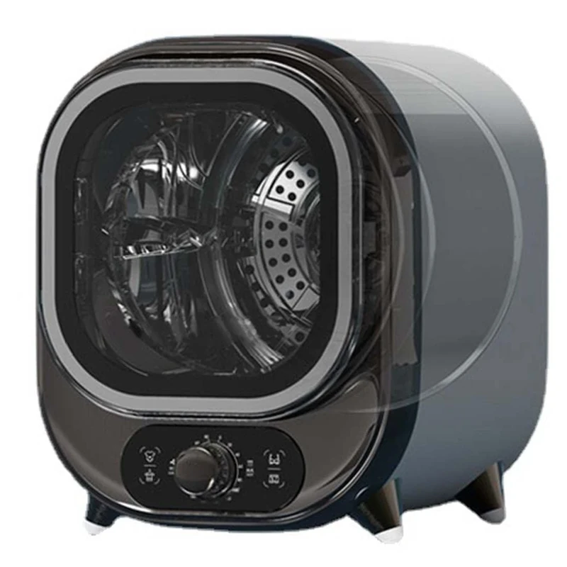 MNBVH Small Tumble Dryer, 5kg Vented Condenser - Portable & Compact Mini Spin Dryer | Wall Mountable With 0.8kg Load Capacity - Elegant Blue | Ideal Counter Top Solution(Color:C)