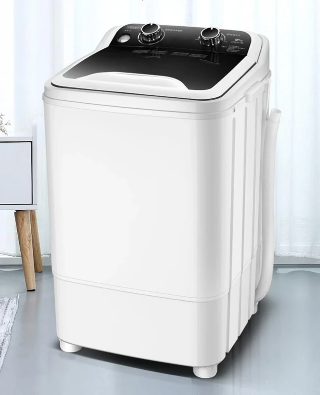 forestalk Washing Machines Large Capacity 7.5KG UV Blue Light Bacteriostasis Fully Automatic Washing Machine 41.5x39x64cm For Outdoor Caravans Small Apartments And Travel