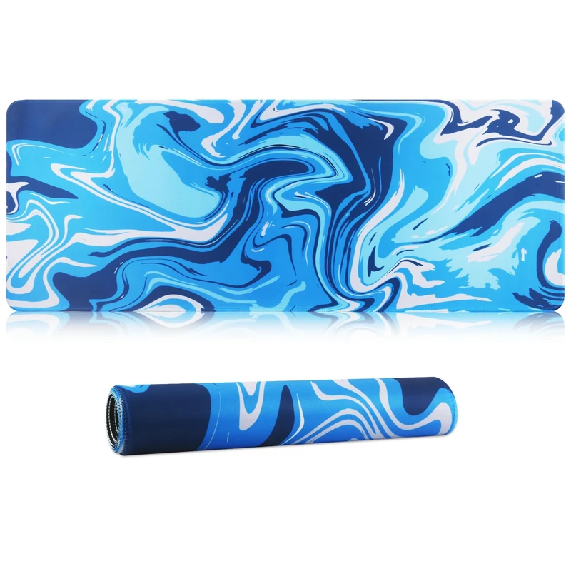 HoYiXi Gaming Mouse Pad Extra Large Computer Keyboard Mouse Mat Desk Pad Soft Smooth Surface and Anti-Slip Rubber Base Soft Cloth XXL Mouse Pad 600 x 300 x 3 MM,BL