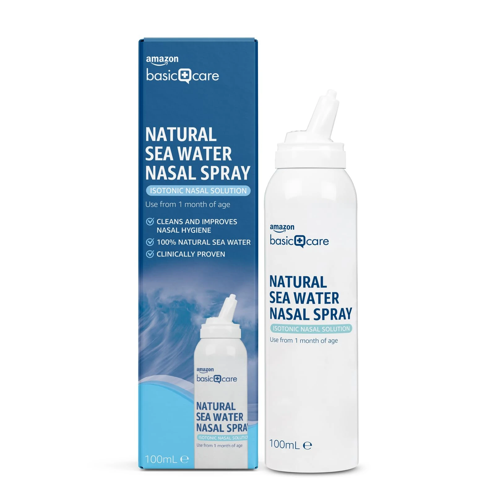 Amazon Basic Care Natural Sea Water Nasal Spray 100 ml