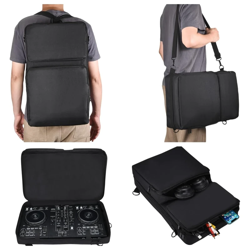 DJ Controller backpack for Pioneer DDJ 400 DJ/DDJ FLX4/DDJ SB3/Roland DJ 202/Hercules Inpulse 300/Native Instruments Traktor Kontrol S2 Mk3, Outdoor Party Street Performance for DJ Controller Case