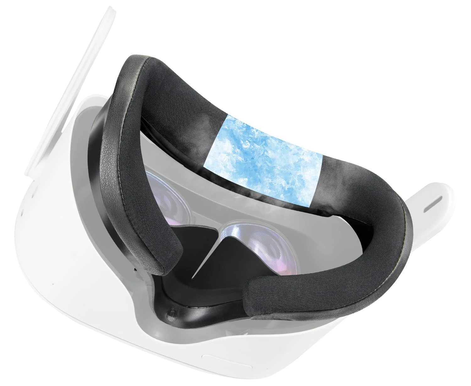 SOULWIT Cooling Gel Face Cushion Cover (Facial Interface) Replacement Kit for Oculus Quest 2, Anti-Leakage Nose Pad, VR Accessories for Meta Quest2