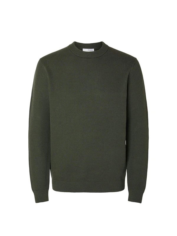 Selected Homme Male Pullover Crew Neck, Forest Night, S