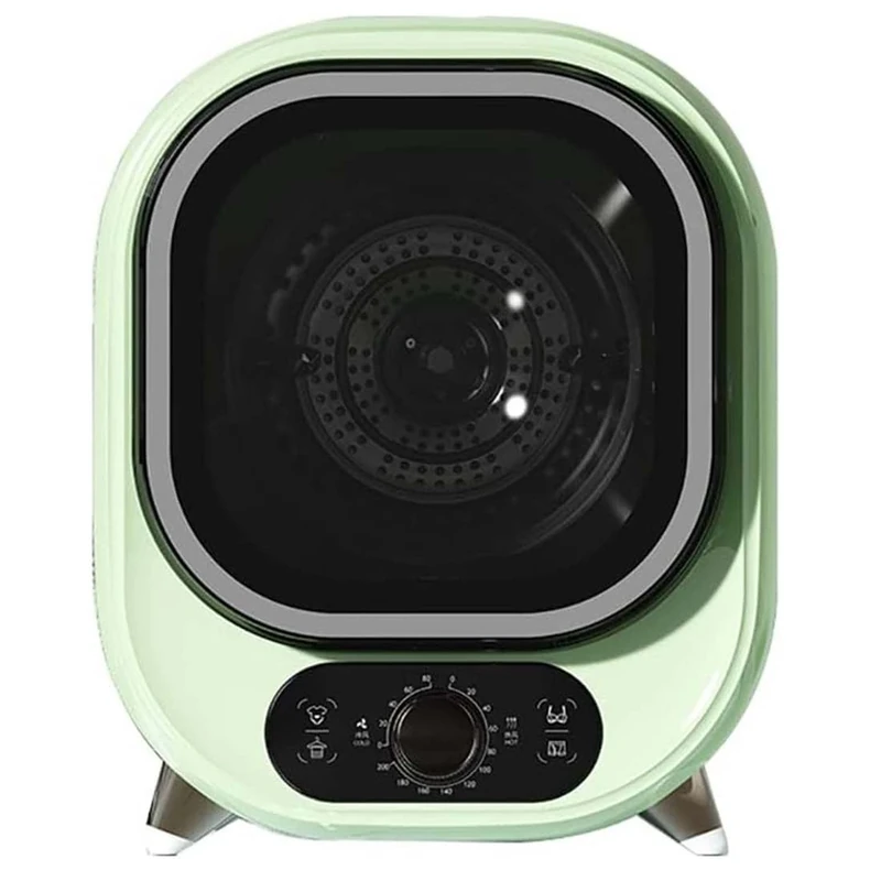 Portable Condenser Tumble Dryer - Small 5kg Vented, Wall Mounted or Countertop Use - Compact Mini Spin - 0.8kg Load Capacity - Pink