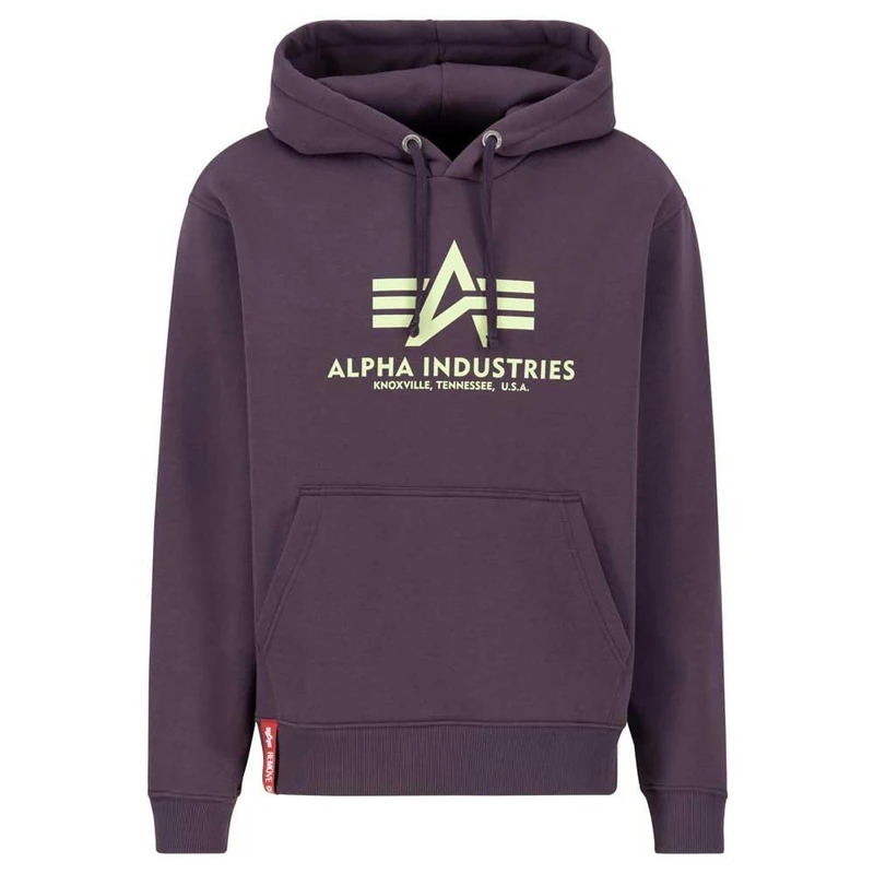 Alpha Industries Men's Basic Hoody, Plum, S
