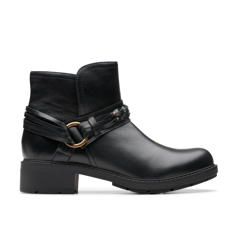 Clarks Hearth Kaylie Womens Black Leather, 3