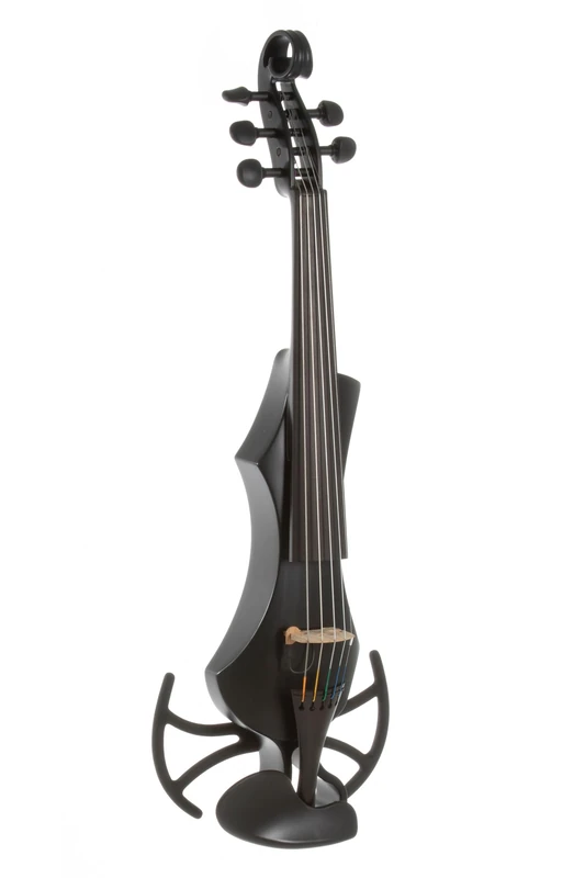 GEWA E-Violin, electronic violin, Novita 3.0 black with adapter for shoulder rests, 5-string