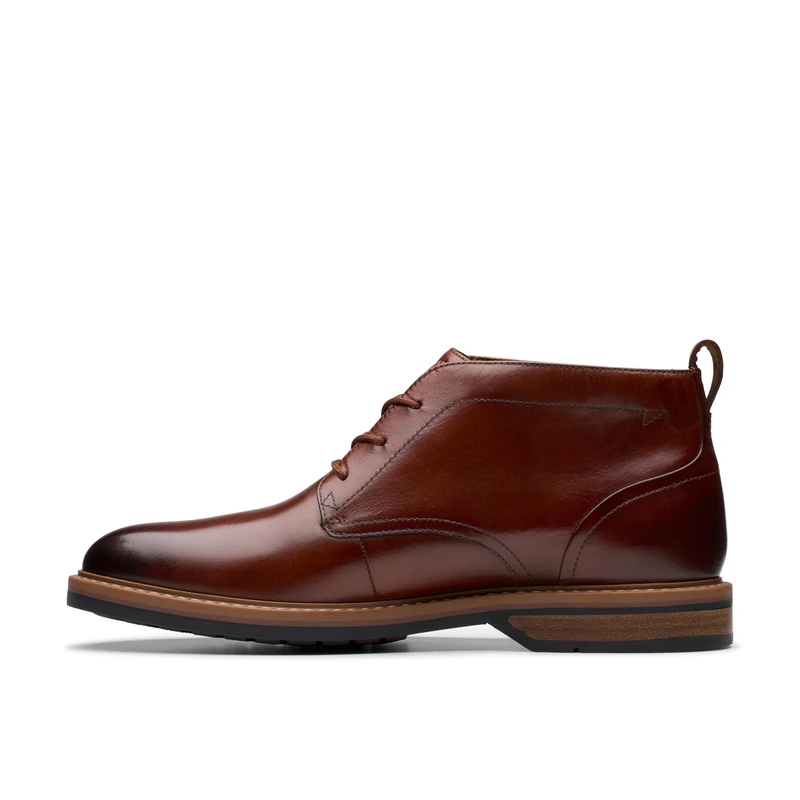 Clarks Aldwin Chukka Mens Mid Tan Lea, 10