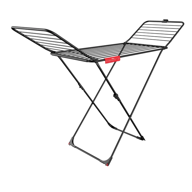 Vileda Extra Ultimate Clothes Airer with X-Legs (Black Edition)