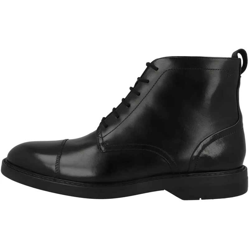 Clarks Aldwin Cap Mens Black Leather, 8 - Image 1
