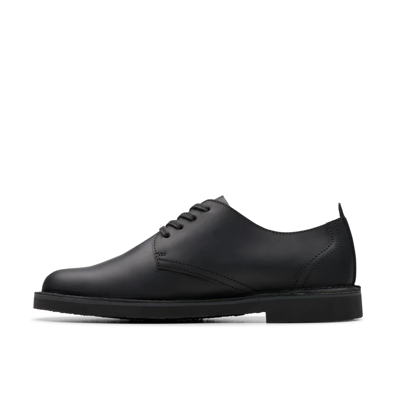 Clarks Shepton Low Mens Black Leather, 7