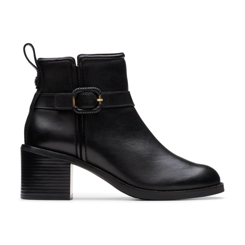 Clarks Chamberly Trim Womens Black Leather, 5.5