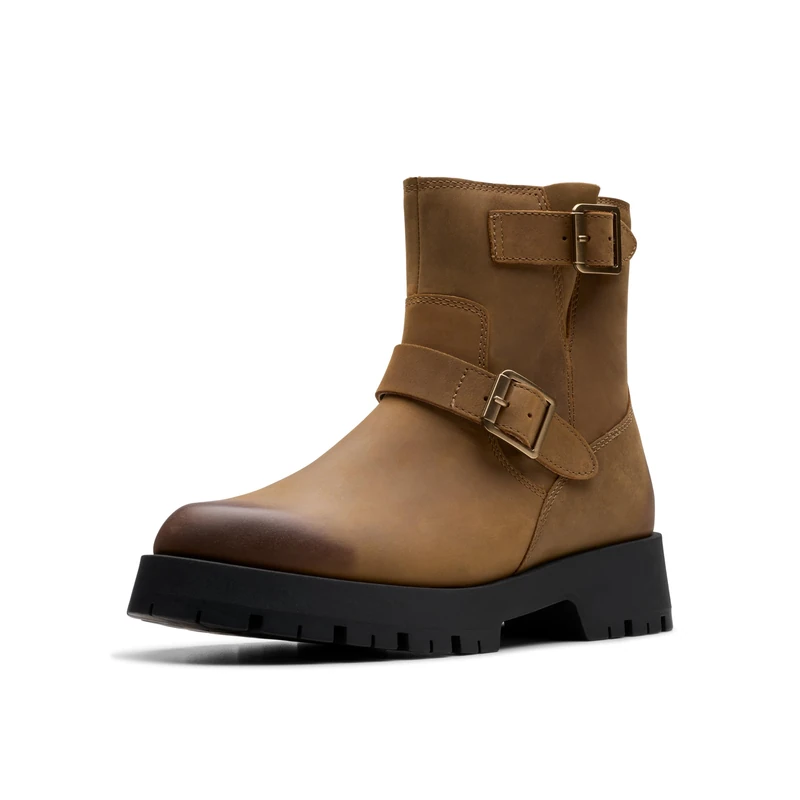 Clarks Ledwick Haley Womens Dark Sand Oily, 7