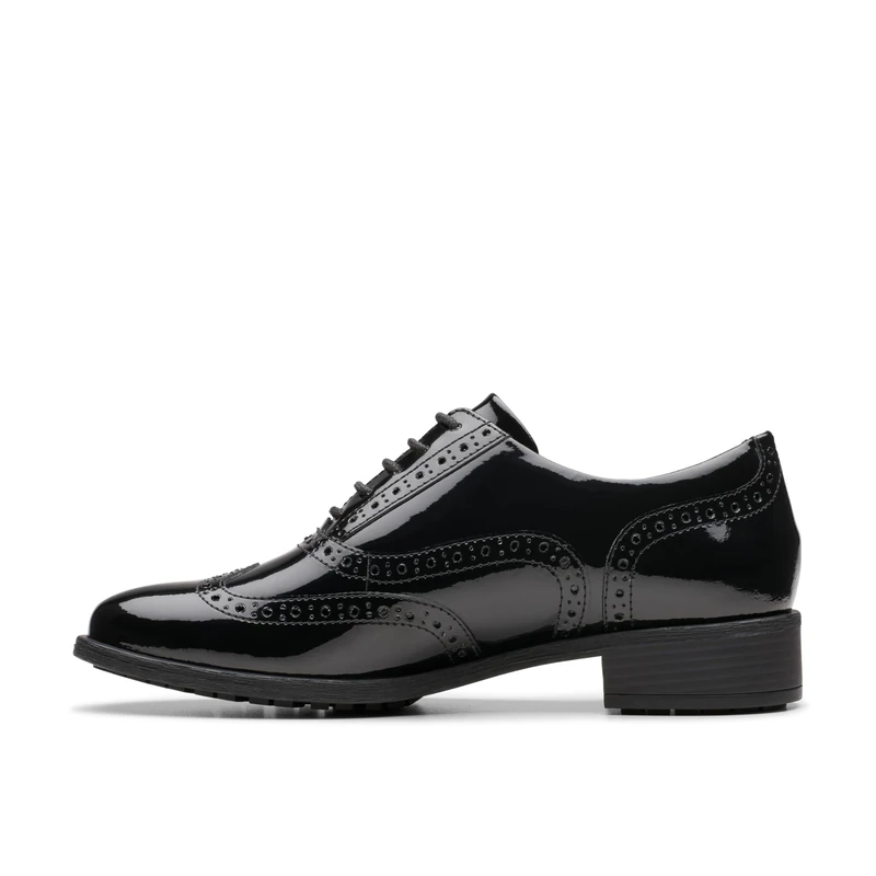 Clarks Havisham Oak Womens Black Pat, 5