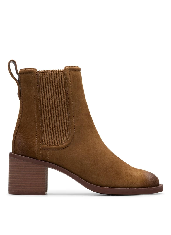 Clarks Chamberly Top Womens Walnut Suede, 3.5