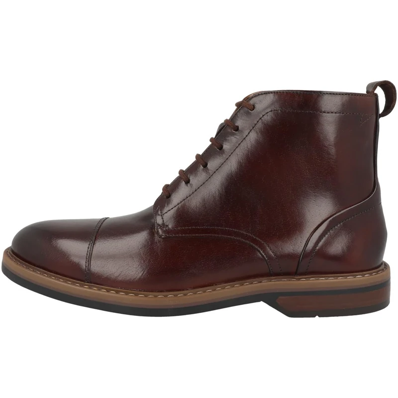 Clarks Aldwin Cap Mens Mid Tan Lea, 7.5
