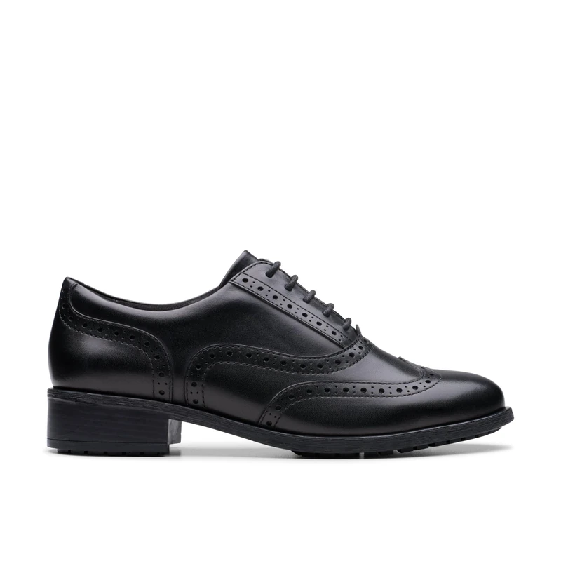 Clarks Havisham Oak Womens Black Leather, 8