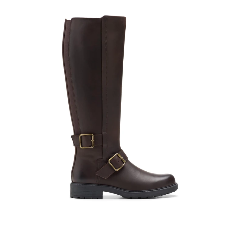 Clarks Orinoco2 Tall Womens Dark Brown Lea, 5.5
