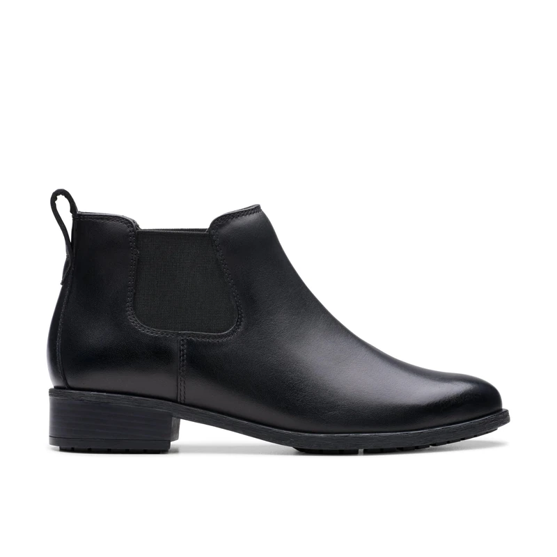 Clarks Havisham Top Womens Black Leather, 4.5