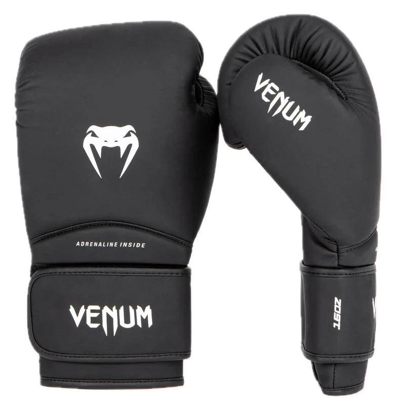 Venum, Contender 1.5 Boxing Gloves, Unisex Adult, 14 Oz, Black/White