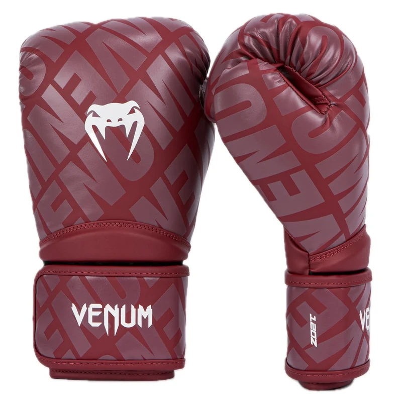 Venum, Contender 1.5 XT Boxing Gloves, Unisex Adult, 12 Oz, Burgundy/White