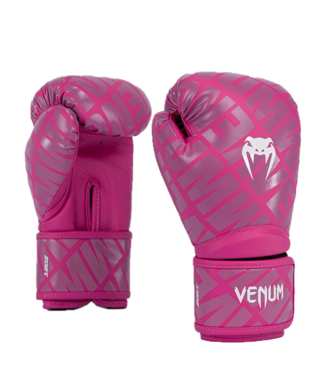 Venum, Contender 1.5 XT Boxing Gloves, Unisex Adult, 14 Oz, White/Pink