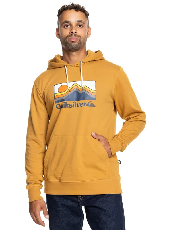 Quiksilver Sweater QS GRADIENT MOUNTAINS HOODIE Men Brown XS