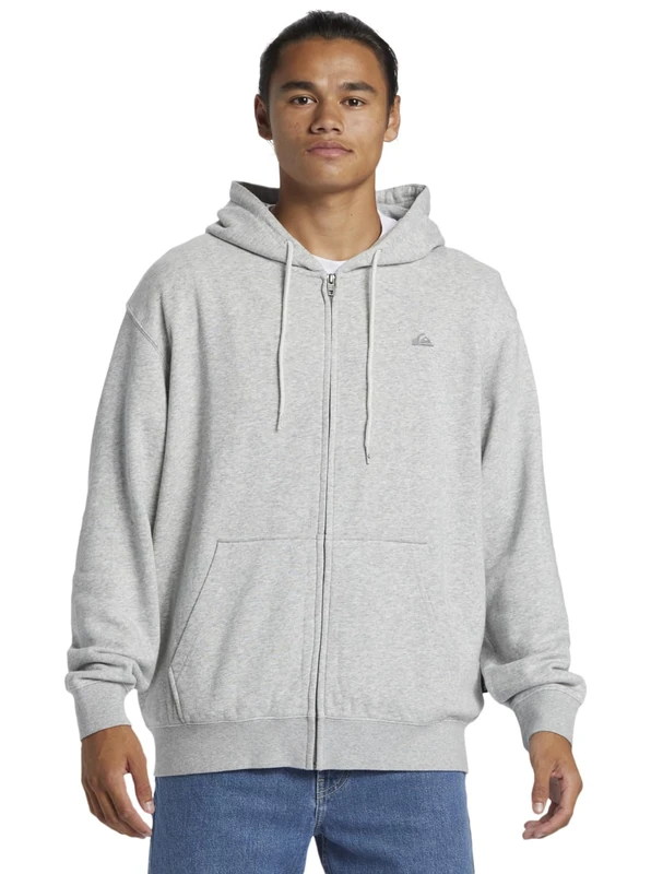 Quiksilver Zip-Up Hoodie SALT WATER ZIP HOODIE Men Grey XL