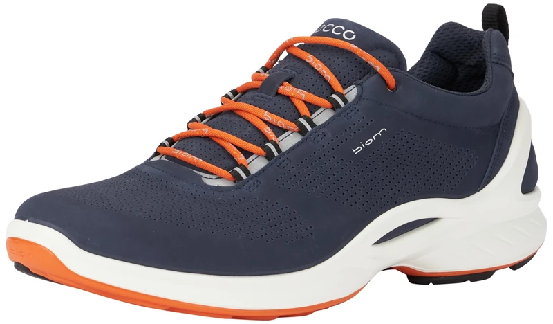 ECCO Mens Biom Fjuel Sneaker, Navy Orange, 10 UK